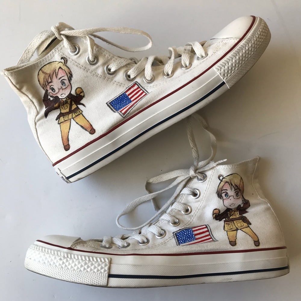 Hetalia Axis Powers Custom Painted Converse